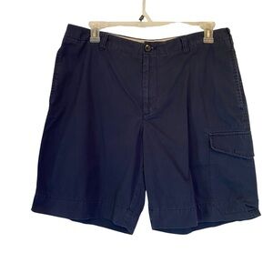 NAUTICA Explorer Men's sz 36W Navy Blue Loose fit Cotton Cargo Shorts